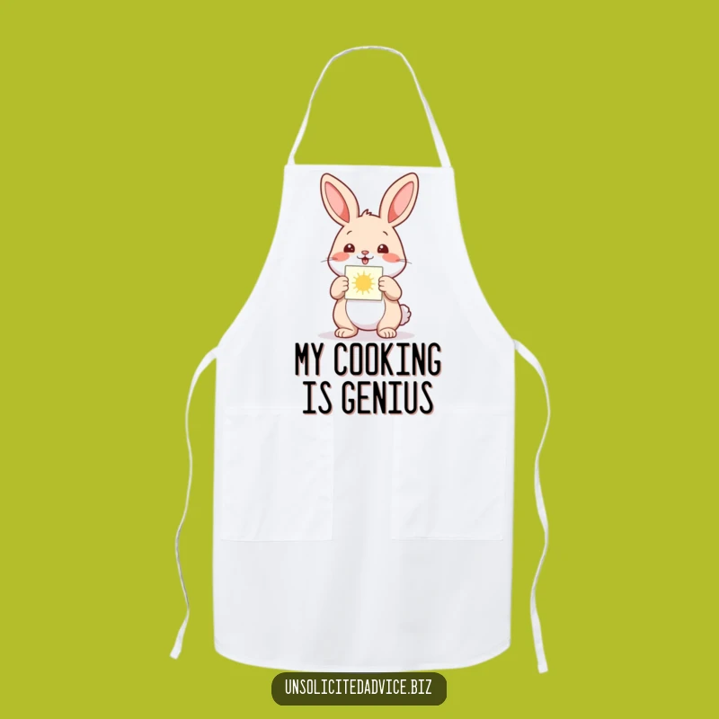 Funny Rabbit Diagram Apron: Cook with Inventive Flair