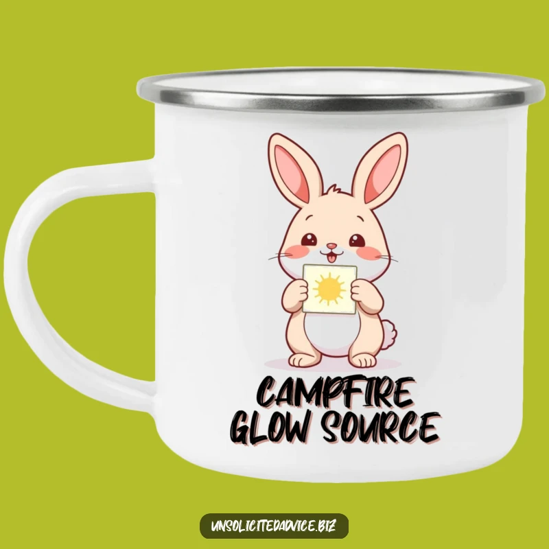 Funny Rabbit Diagram Camping Mug: Adventure with Bright Ideas