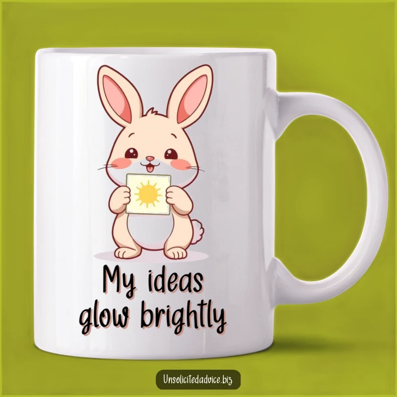 Funny Rabbit Diagram Mug: Happy Inventor's Brilliant Idea, Perfect Gift