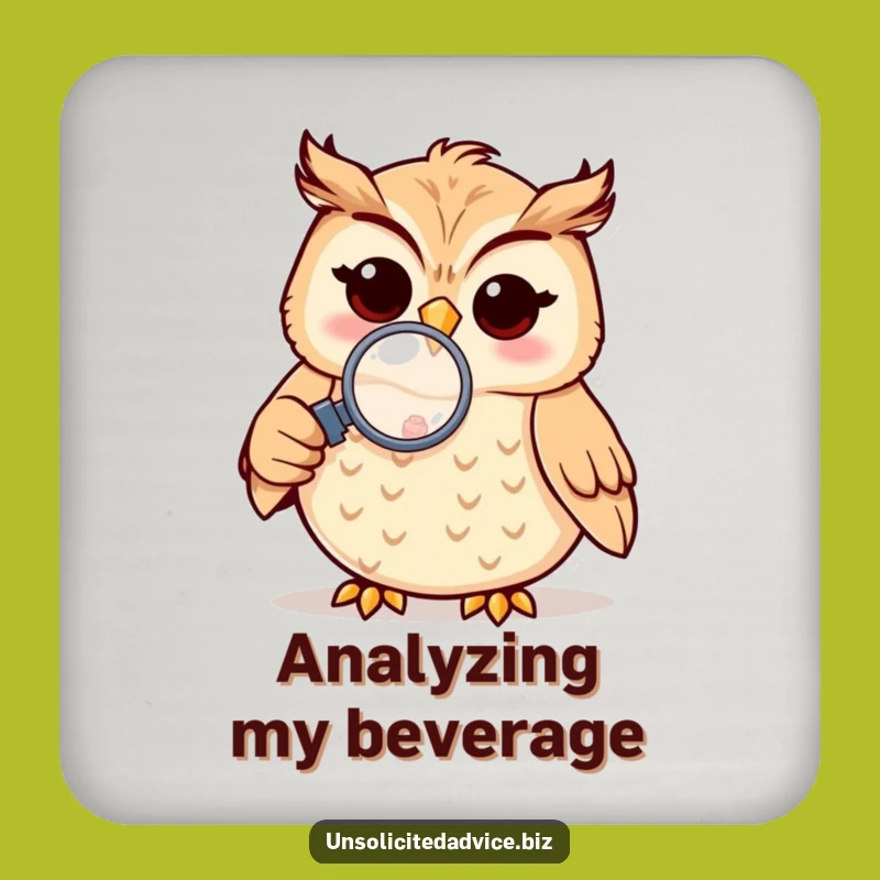 Funny Owl Magnifying Coaster: Protect Drinks with Keen Focus
