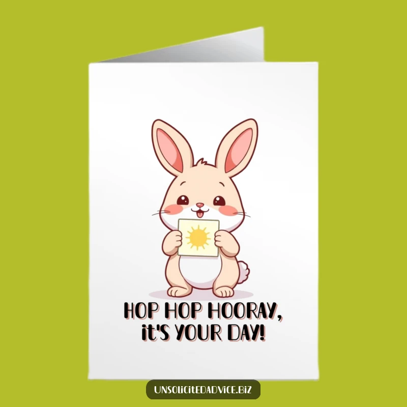 Free Printable Funny Birthday Card: Rabbit's Birthday Blueprint Downloadable Greeting