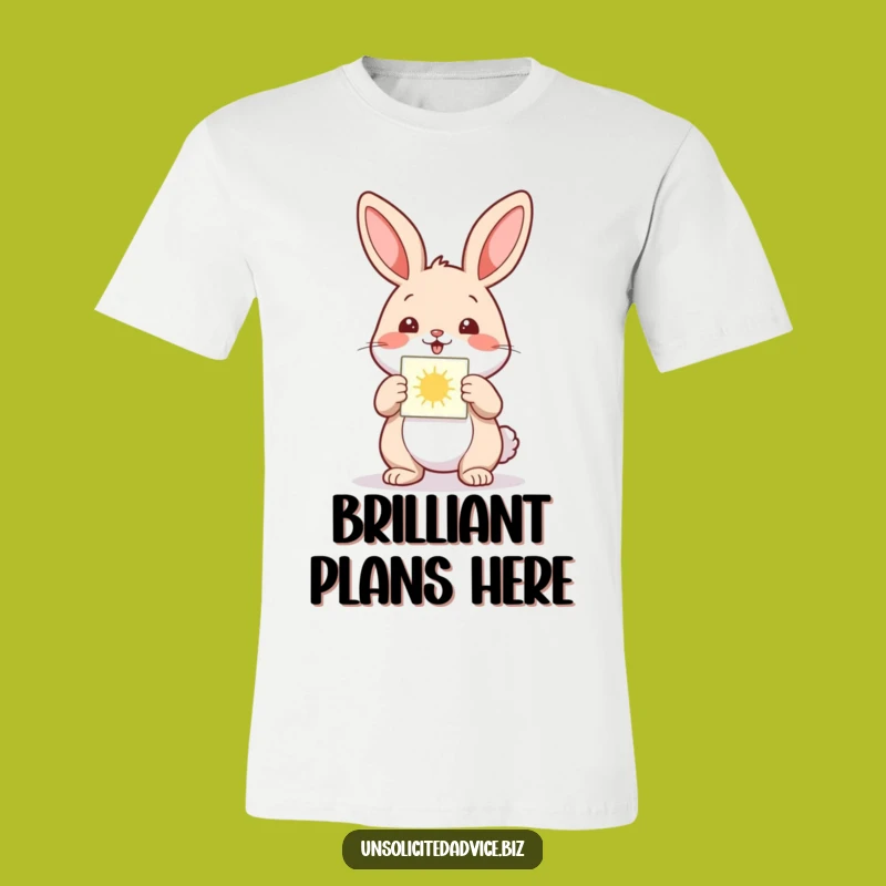 Funny Rabbit Diagram T-Shirt: Happy Inventor's Brilliant Idea, Great Gift